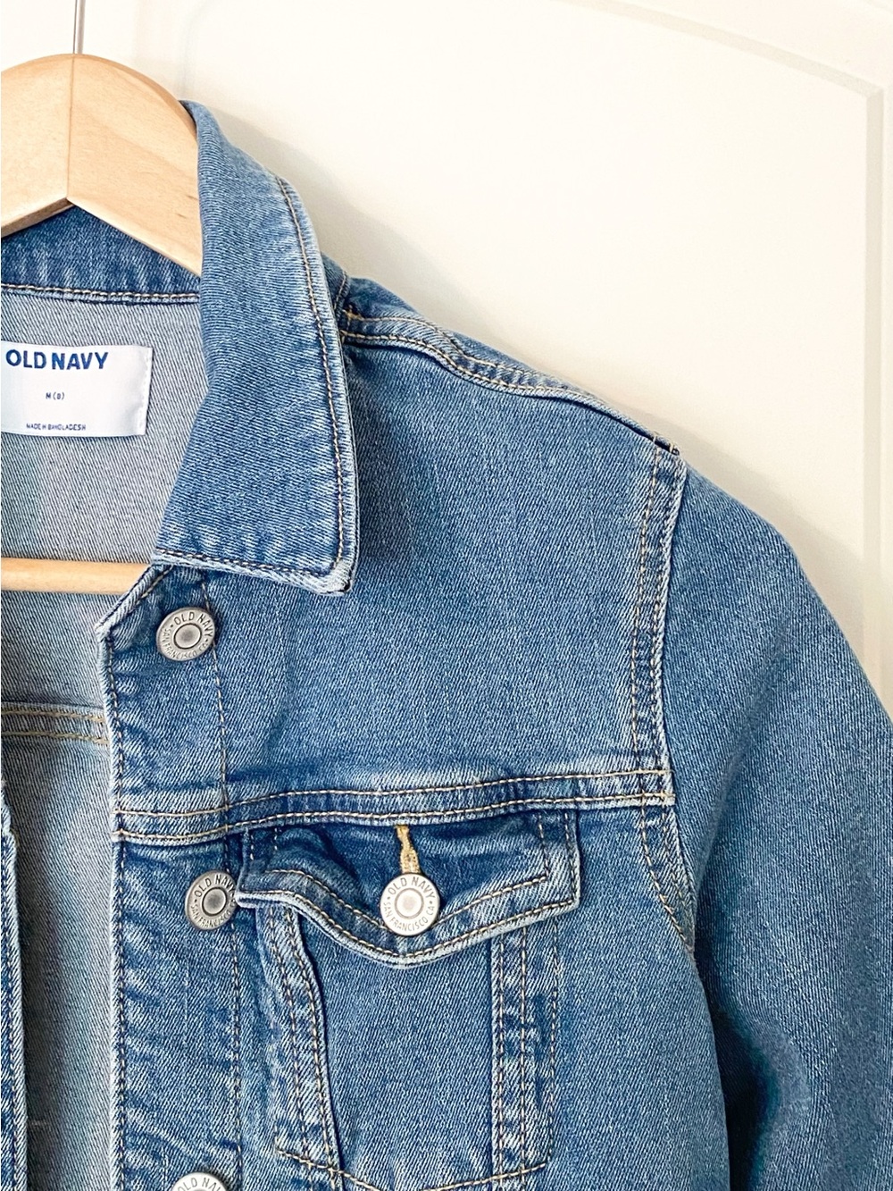 Old Navy Girls Denim Jacket Size 8 Classic Blue Jean Jacket EUC